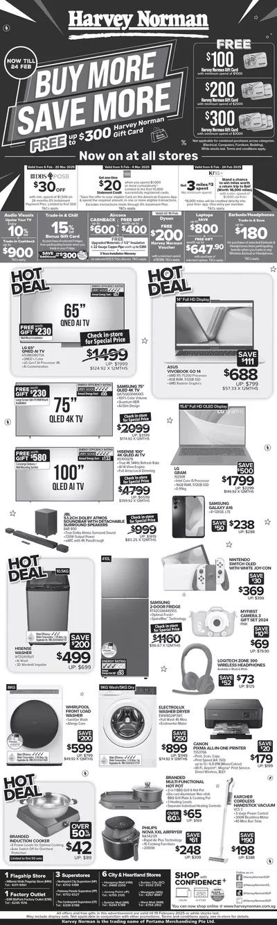 Home & Furniture offers | Straits Times 15 February Buy More Save More in Harvey Norman | 15/02/2025 - 01/03/2025