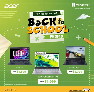 Gain City catalogue in Singapore | Back to school | 18/02/2025 - 28/02/2025