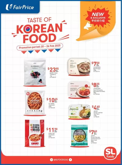 FairPrice catalogue in Singapore | Taste of Korean Food | 20/02/2025 - 26/02/2025