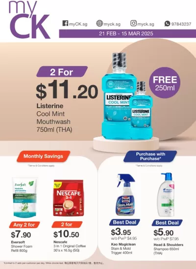 Department Stores offers in Singapore | Monthly savings in myCK | 21/02/2025 - 15/03/2025