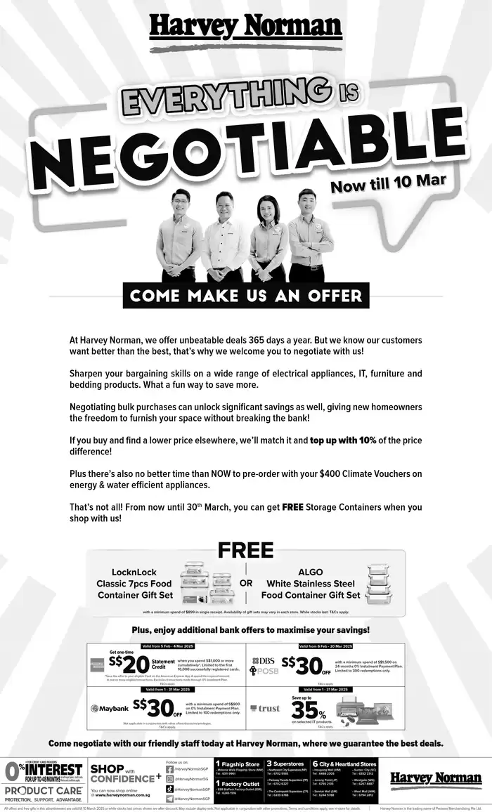 Harvey Norman catalogue in Singapore | Straits Times 1 March Everything is Negotiable | 01/03/2025 - 30/03/2025