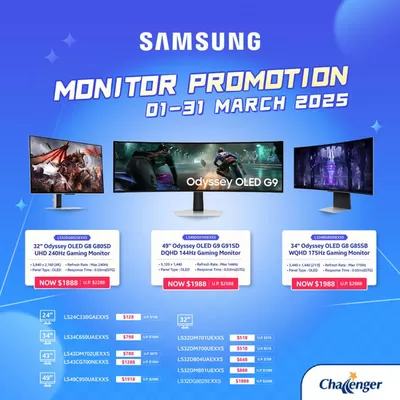 Challenger catalogue in Singapore | Monitor promotion | 04/03/2025 - 31/03/2025