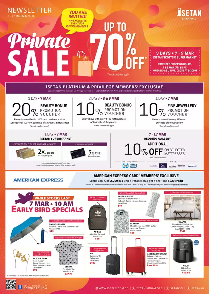 Isetan catalogue in Singapore | Isetan promotion | 07/03/2025 - 31/05/2025