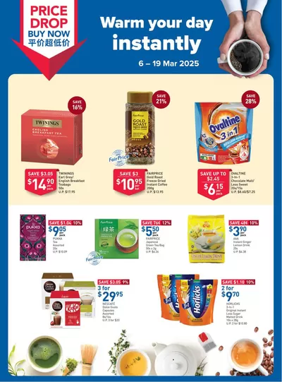 FairPrice catalogue in Singapore | Warm Your Day Instantly | 06/03/2025 - 19/03/2025