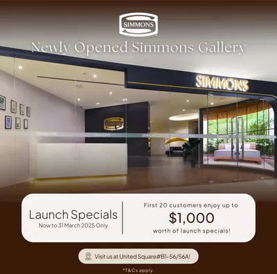 Home & Furniture offers | Newly opened Simmons Gallery in Simmons | 11/03/2025 - 31/03/2025