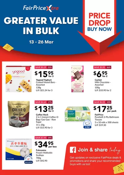 FairPrice catalogue in Singapore | Greater Value In Bulk | 13/03/2025 - 26/03/2025