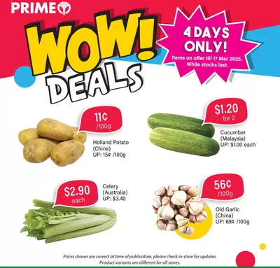 Prime Supermarket catalogue in Singapore | Great offer for all customers | 14/03/2025 - 17/03/2025