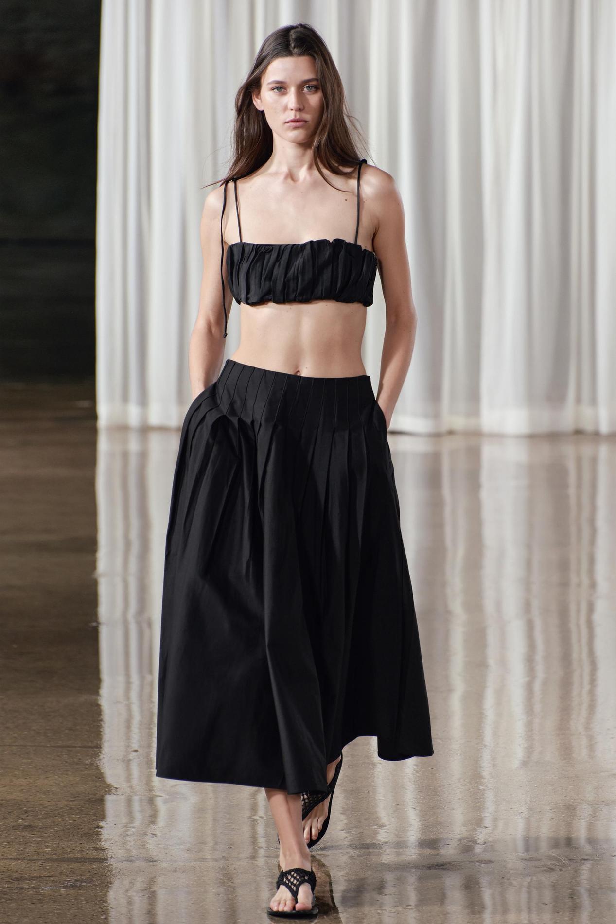 ZW COLLECTION BOX PLEAT SKIRT offers at S$ 119 in ZARA