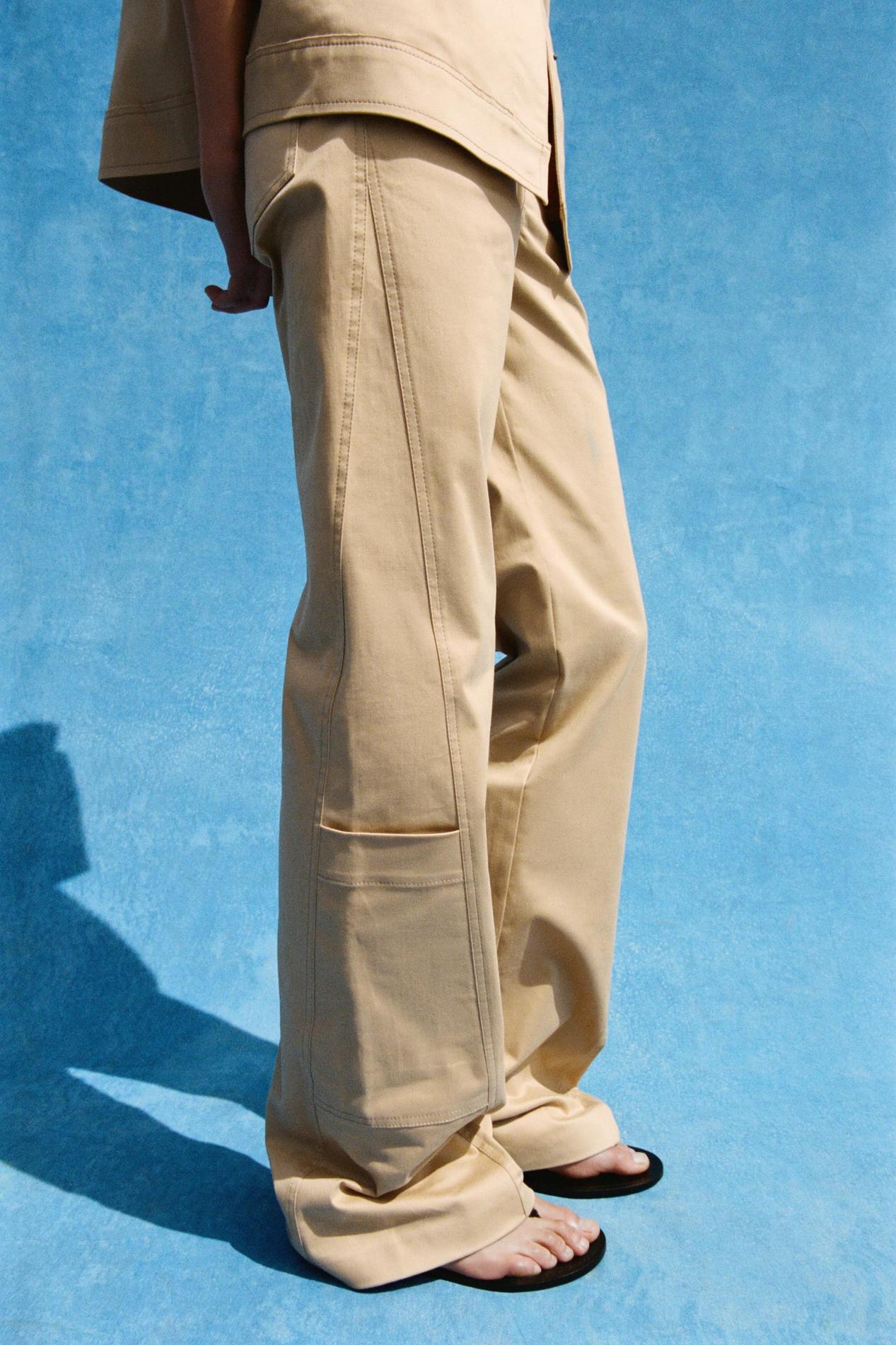 STRAIGHT-LEG TROUSERS WITH LOW POCKETS offers at S$ 89.9 in ZARA