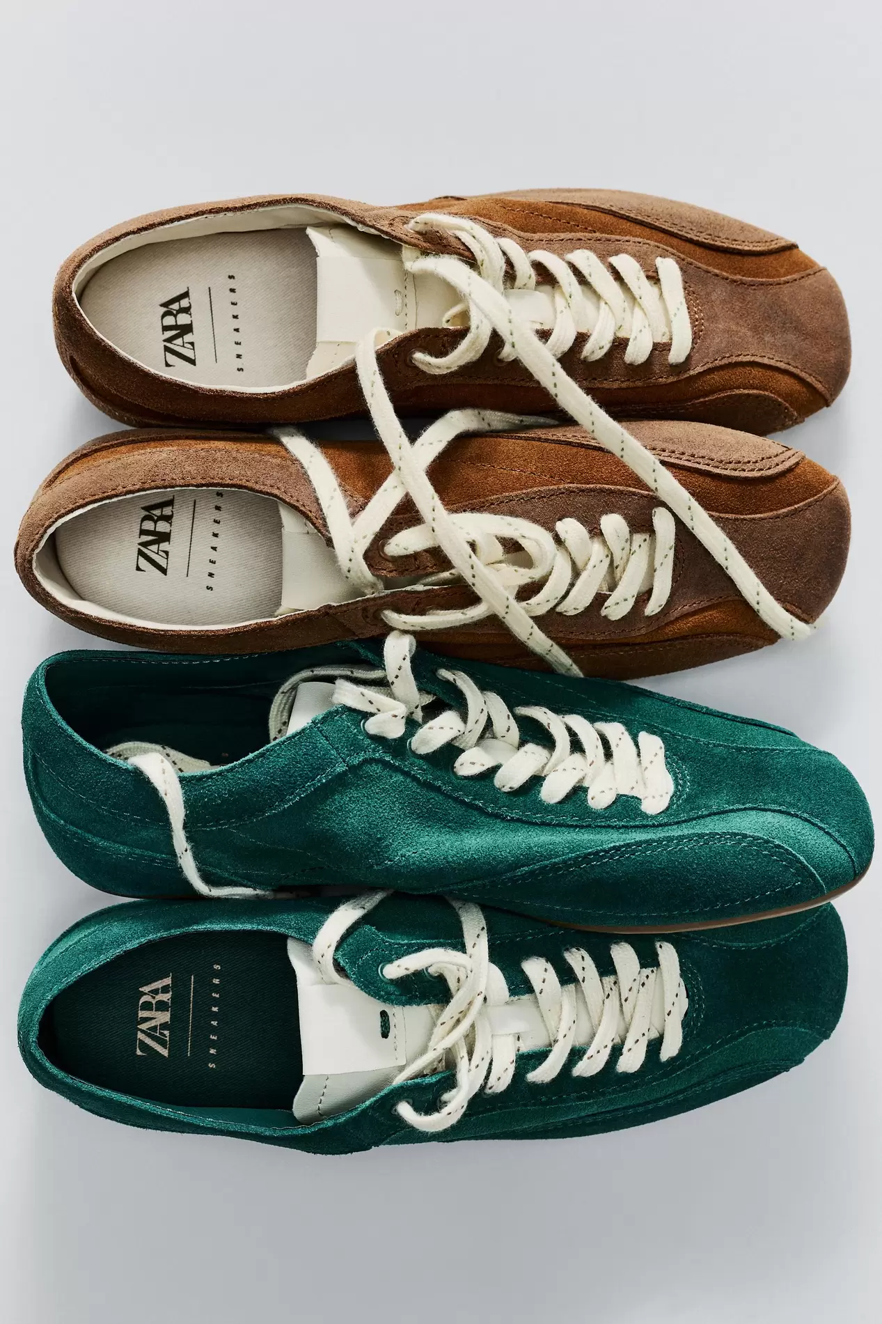 SPLIT SUEDE TRAINERS offers at S$ 99.9 in ZARA