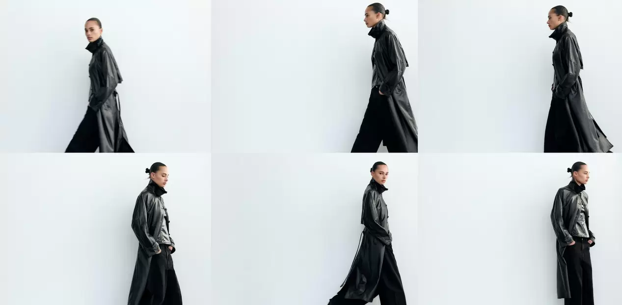 FAUX LEATHER TRENCH COAT offers at S$ 169 in ZARA