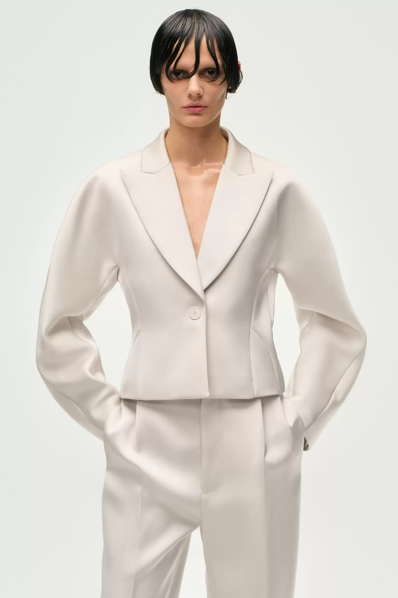 SATIN BLAZER ZW COLLECTION offers at S$ 199 in ZARA