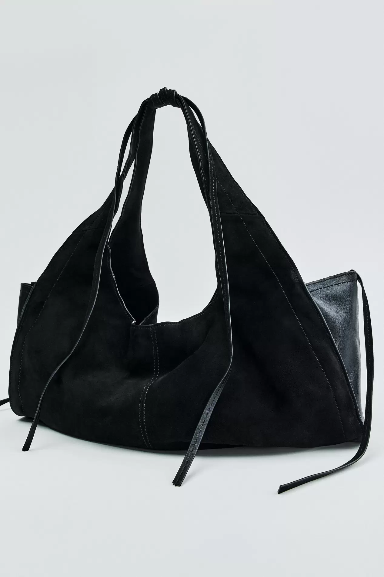 LEATHER STRAP TOTE BAG offers at S$ 279 in ZARA