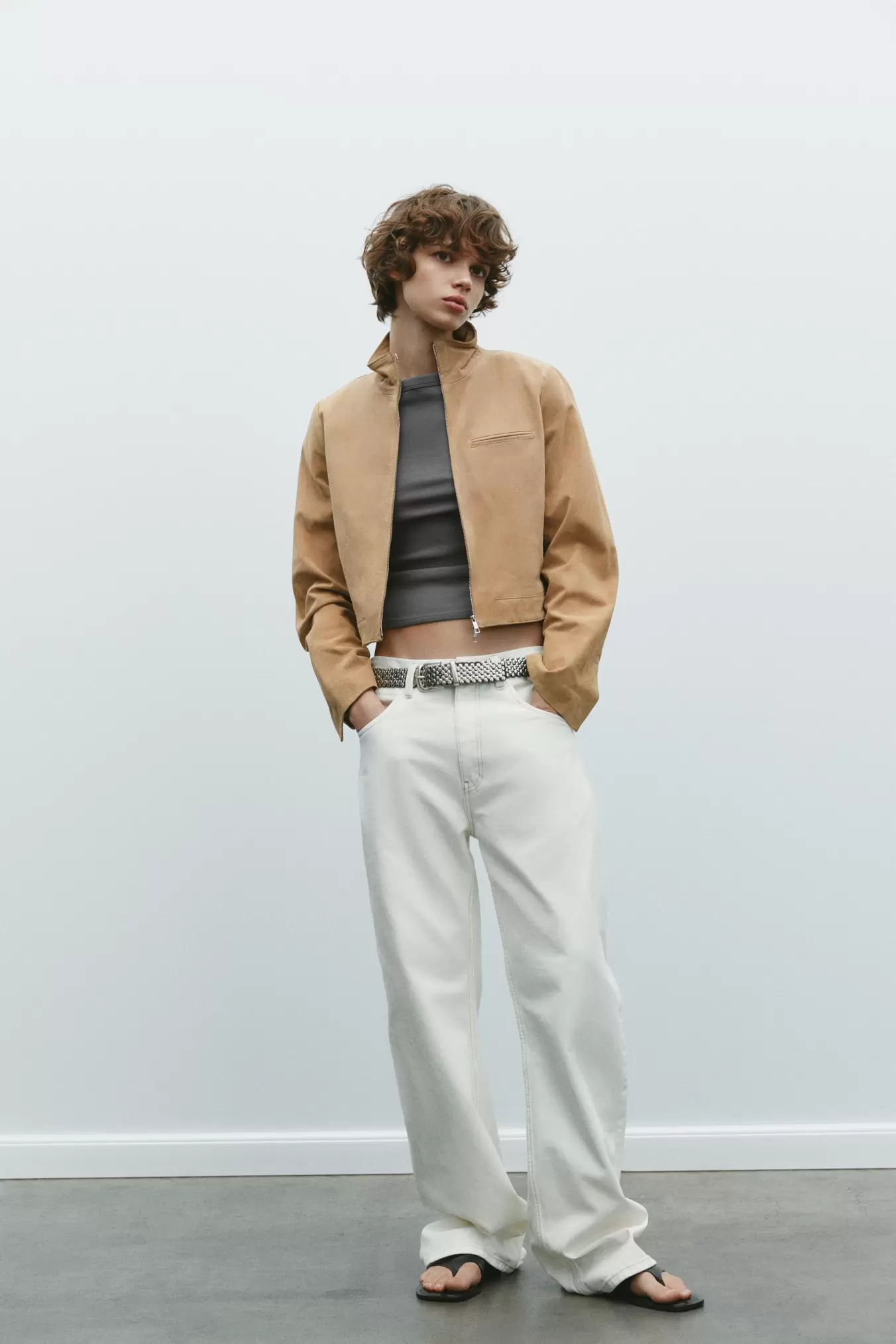 SUEDE LEATHER JACKET offers at S$ 219 in ZARA