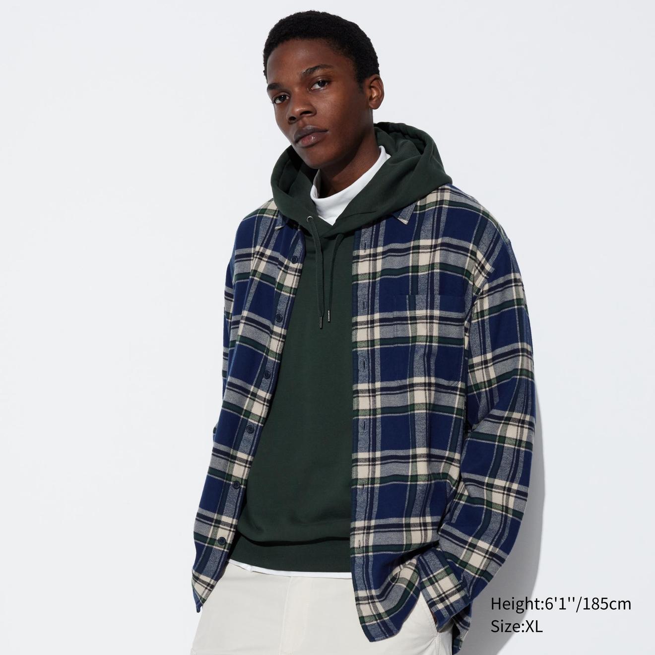 Flannel Checked Long Sleeve Shirt offers at S$ 29.9 in Uniqlo