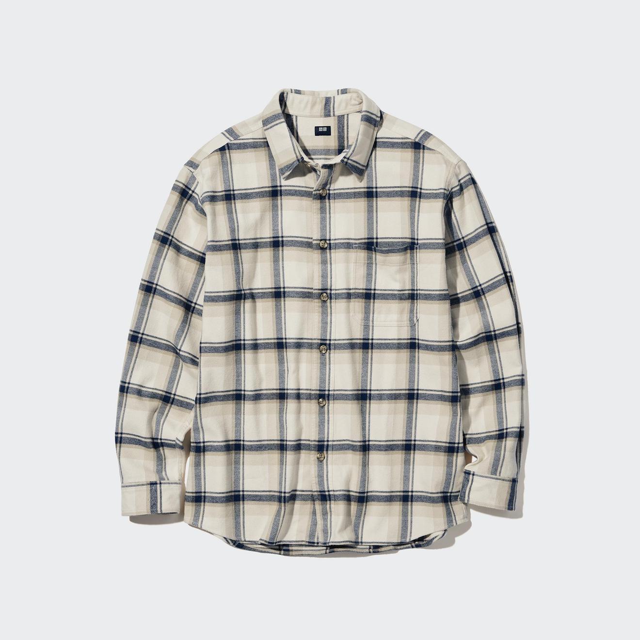 Flannel Checked Long Sleeve Shirt offers at S$ 29.9 in Uniqlo
