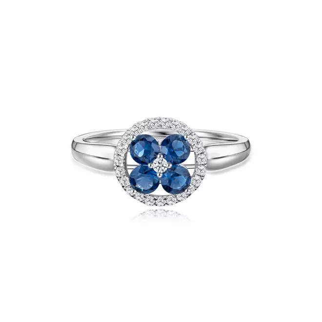 Hortensia Blue Sapphire and Diamond Ring offers at S$ 599 in SK Jewellery