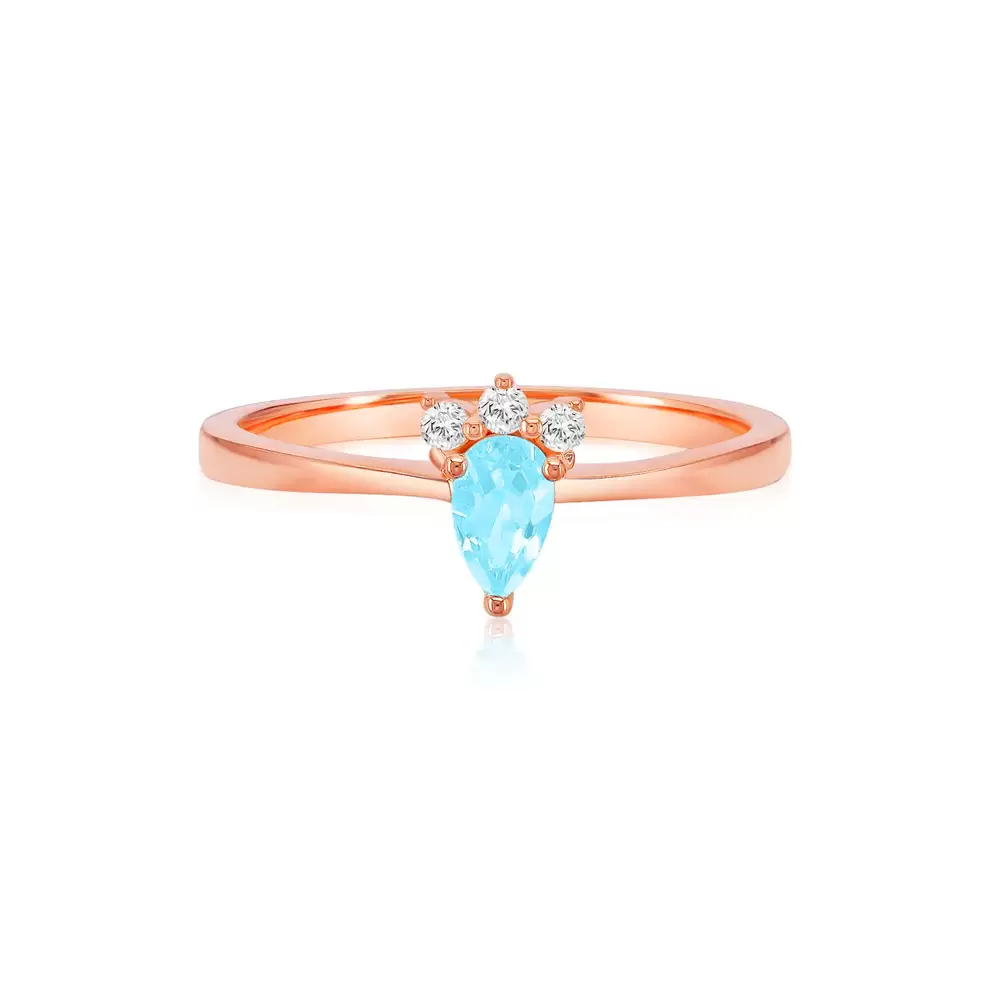 Petit Hue Trixie Sky Blue Topaz Gem Ring offers at S$ 119 in SK Jewellery