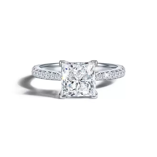 Star Carat Princess Cut Pavé Diamond Ring (1.0ct/2.0ct) offers at S$ 4648 in SK Jewellery