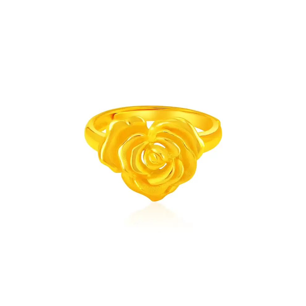 Enchanted Floral Rose 999 Gold Ring 如意玫瑰戒指 offers at S$ 759.51 in SK Jewellery