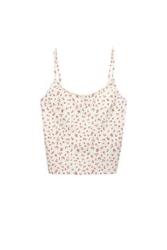 Floral strappy top with camisole detail offers at S$ 29.9 in Pull & Bear