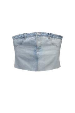 Denim bandeau top offers at S$ 65.9 in Pull & Bear