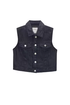 Striped denim waistcoat offers at S$ 65.9 in Pull & Bear