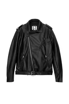 Leather effect biker jacket offers at S$ 109 in Pull & Bear