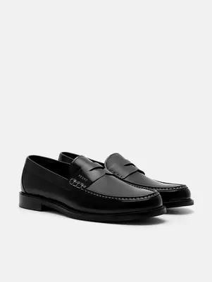 Leather Penny Loafers offers at S$ 149.9 in Pedro