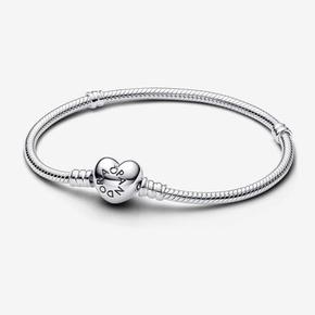Pandora Moments Heart Clasp Snake Chain Bracelet offers at S$ 135 in Pandora