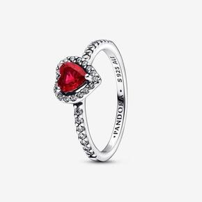 Elevated Red Heart Ring offers at S$ 155 in Pandora