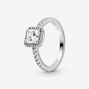 Square Sparkle Halo Ring offers at S$ 155 in Pandora