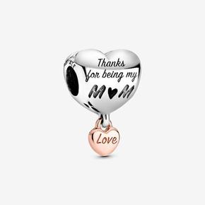 Love You Mum Heart Charm offers at S$ 95 in Pandora