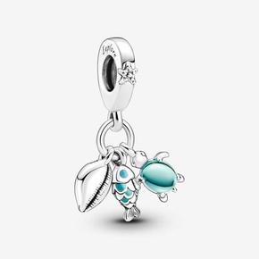 Fish, Sea Turtle & Conch Triple Dangle Charm offers at S$ 105 in Pandora