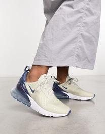 Nike Air Max 270 trainers in light grey and navy offers at S$ 105.5 in asos