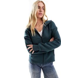 Nike Tech Fleece full zip hoodie in dark green offers at S$ 70 in asos