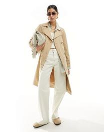 New Look trench coat in stone offers at S$ 69.99 in asos