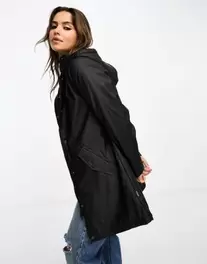 ONLY lined rain coat in black offers at S$ 578 in asos