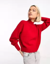 & Other Stories mock neck jumper in red offers at S$ 455 in asos