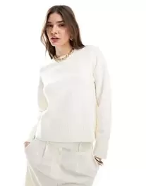 & Other Stories crew neck jumper in off white offers at S$ 871 in asos