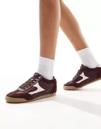 Stradivarius running trainer in burgundy offers at S$ 35.99 in asos