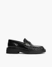 Tommy Jeans Leather chunky sole loafers in black offers at S$ 130 in asos