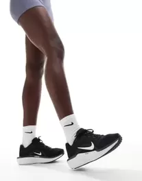 Nike Running Air Winflo 11 trainers in black and white offers at S$ 99.99 in asos