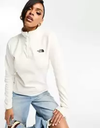 The North Face Glacier 100 1/4 zip fleece in cream offers at S$ 65 in asos