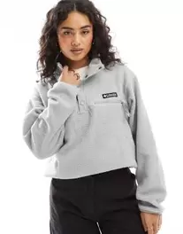 Columbia Helvetia cropped fleece in grey Exclusive at ASOS offers at S$ 46.04 in asos