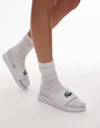 Lacoste serve 0.0 sliders in white offers at S$ 35 in asos