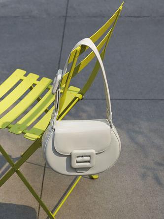 Lula Patent Buckled Bag               - light grey offers at S$ 44.9 in Charles & Keith