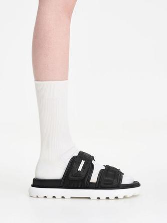 Clementine Recycled Polyester Sports Sandals               - black textured offers at S$ 60.7 in Charles & Keith