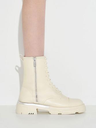 Dakota Lace-Up Boots               - chalk offers at S$ 87.2 in Charles & Keith