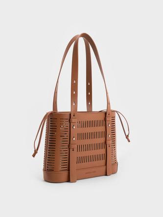 Delphi Cut-Out Bucket Bag  - tan offers at S$ 60.1 in Charles & Keith